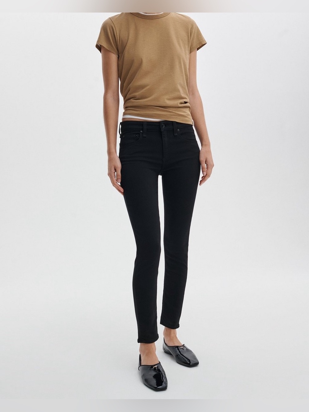 Rag & Bone Black Flexi Cate Mid Rise Ankle Skinny Jean Size 28